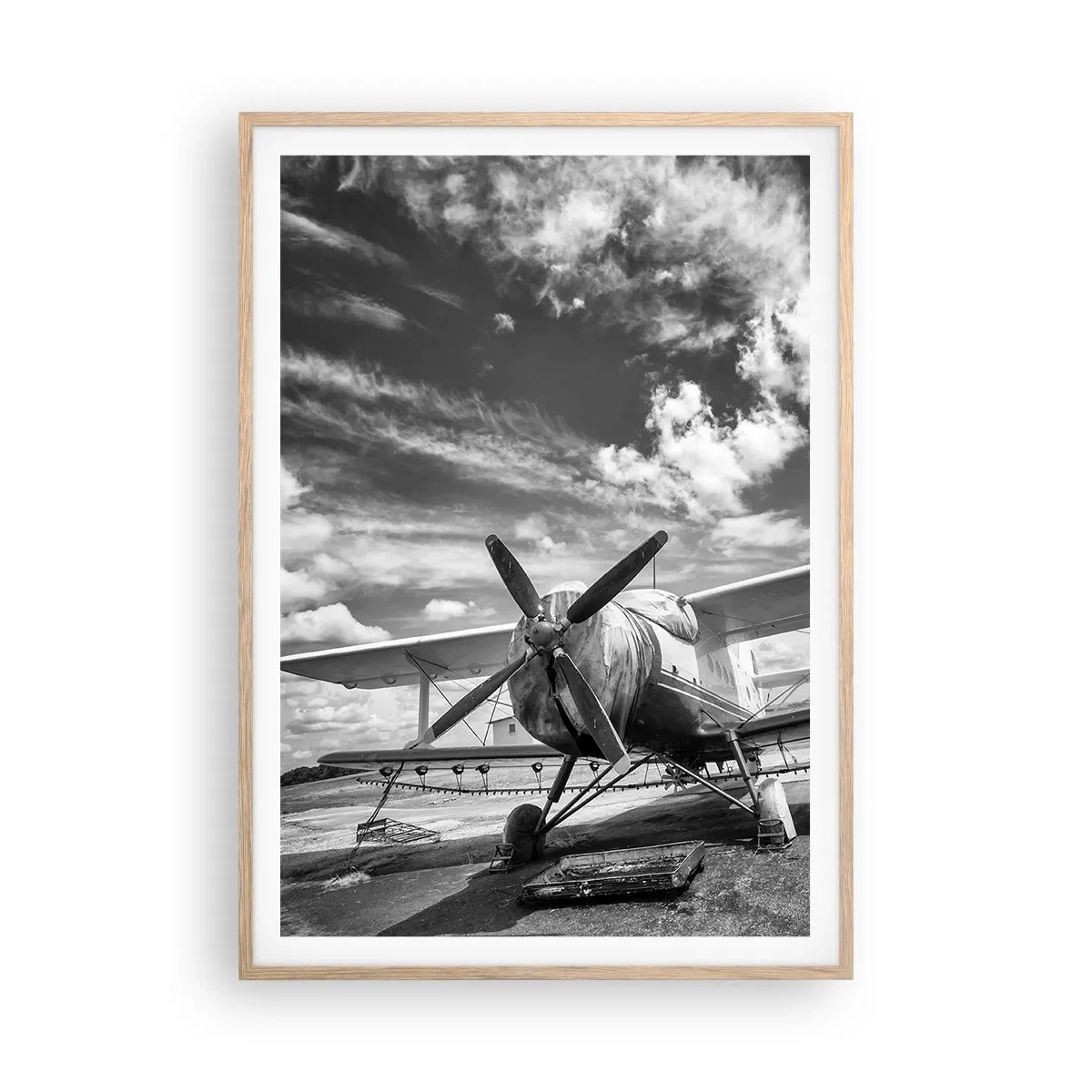 Poster în ramă de stejar deschis - Abia aștept! - 70x100 cm