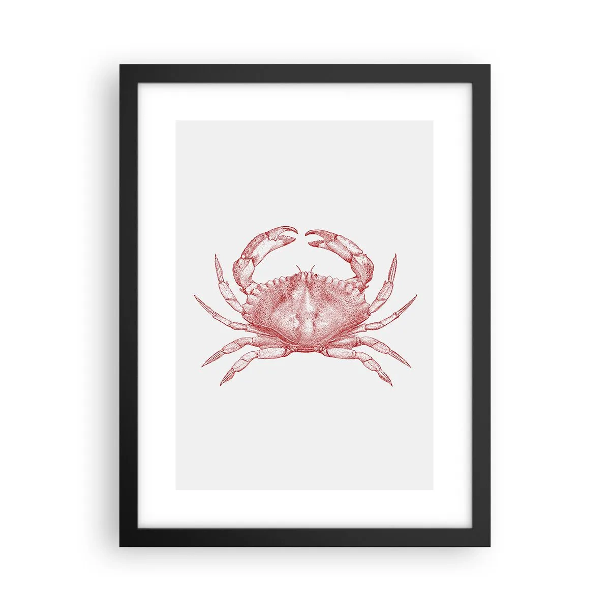 Poster în ramă neagră - Crab peste crabi - 30x40 cm