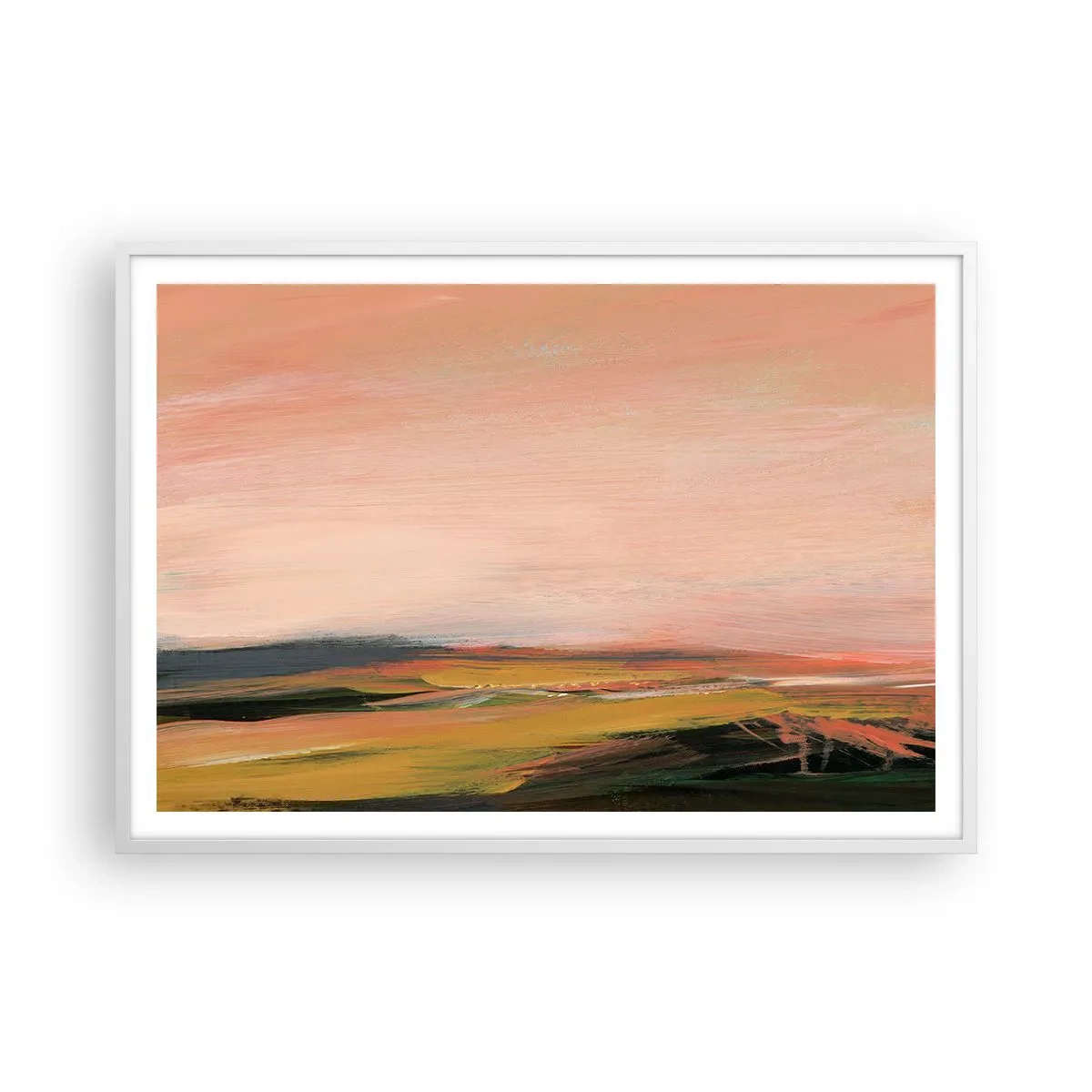 Poster în ramă albă - Tonalitatea de roz - 100x70 cm