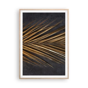 Poster în ramă de stejar deschis - Aur tropical - 70x100 cm