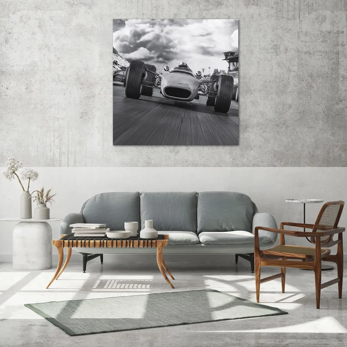 Tablou pe sticlă - Cai putere! - 30x30 cm