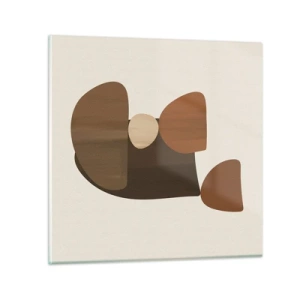 Tablou pe sticlă - Compoziție în bronz - 70x70 cm