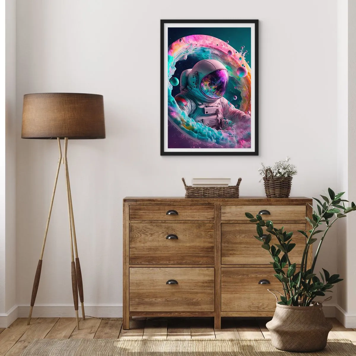 Poster în ramă neagră - Poarta stelară  - 61x91 cm