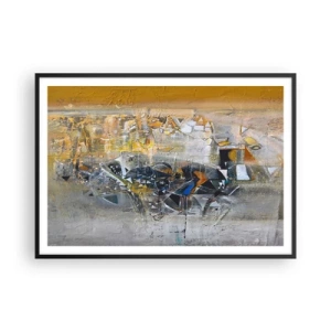 Poster în ramă neagră - Totul va fi bine - 100x70 cm