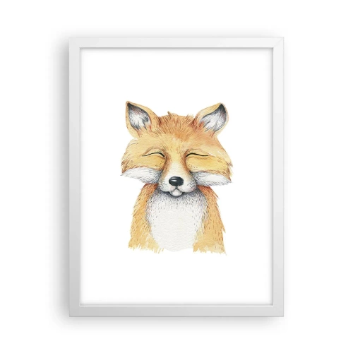 Poster în ramă albă - Mofturi de vulpe - 30x40 cm