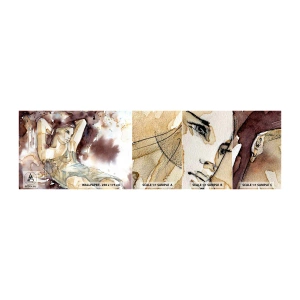 Mostră tapet autocolant Deluxe Sticker - Într-o dispoziție mov deschis - Abstracția, Femeie, Corp - 100x30 cm