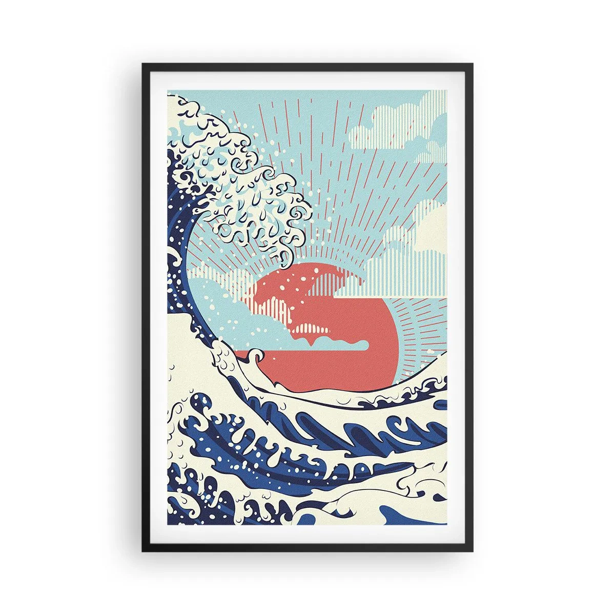Poster în ramă neagră - Din inspirații japoneze - 61x91 cm