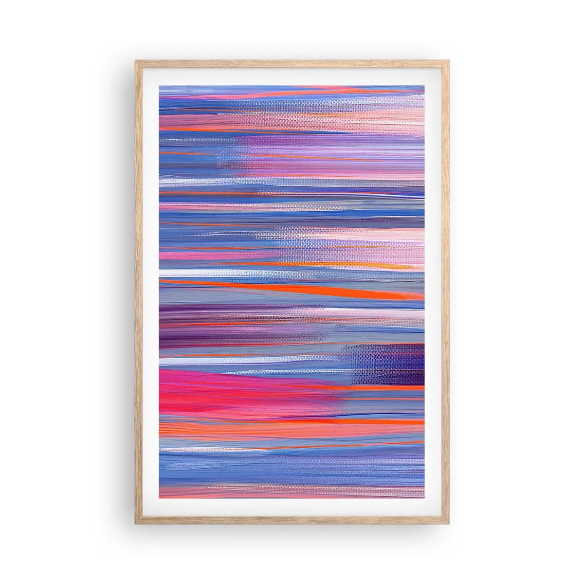 Poster în ramă de stejar deschis - Să intrăm în curcubeu - 61x91 cm