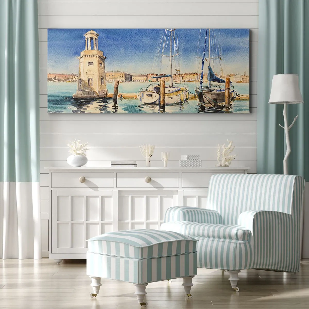 Tablou pe pânză - Laguna însorită - 120x50 cm