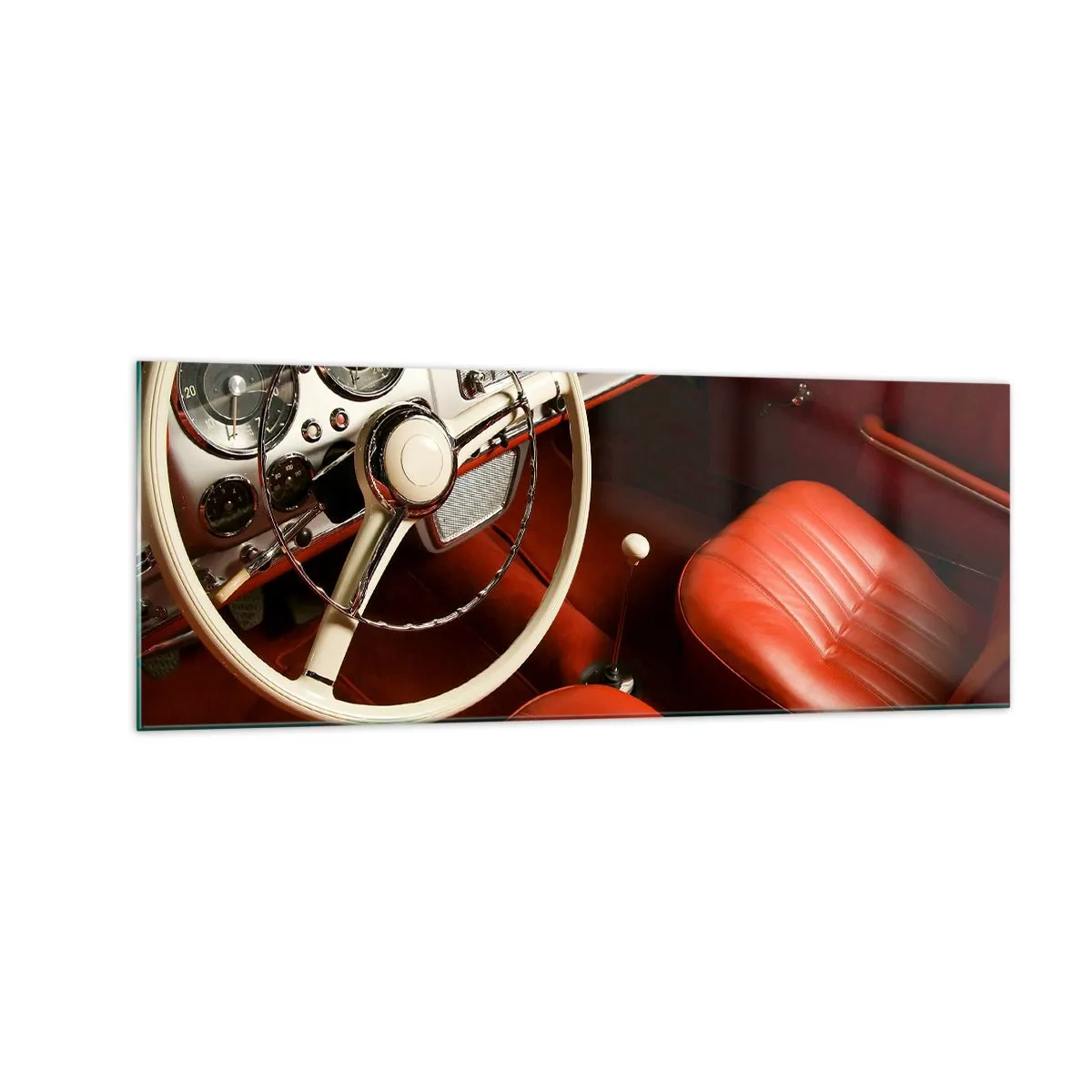 Tablou pe sticlă - Lux în stil vintage - 140x50 cm