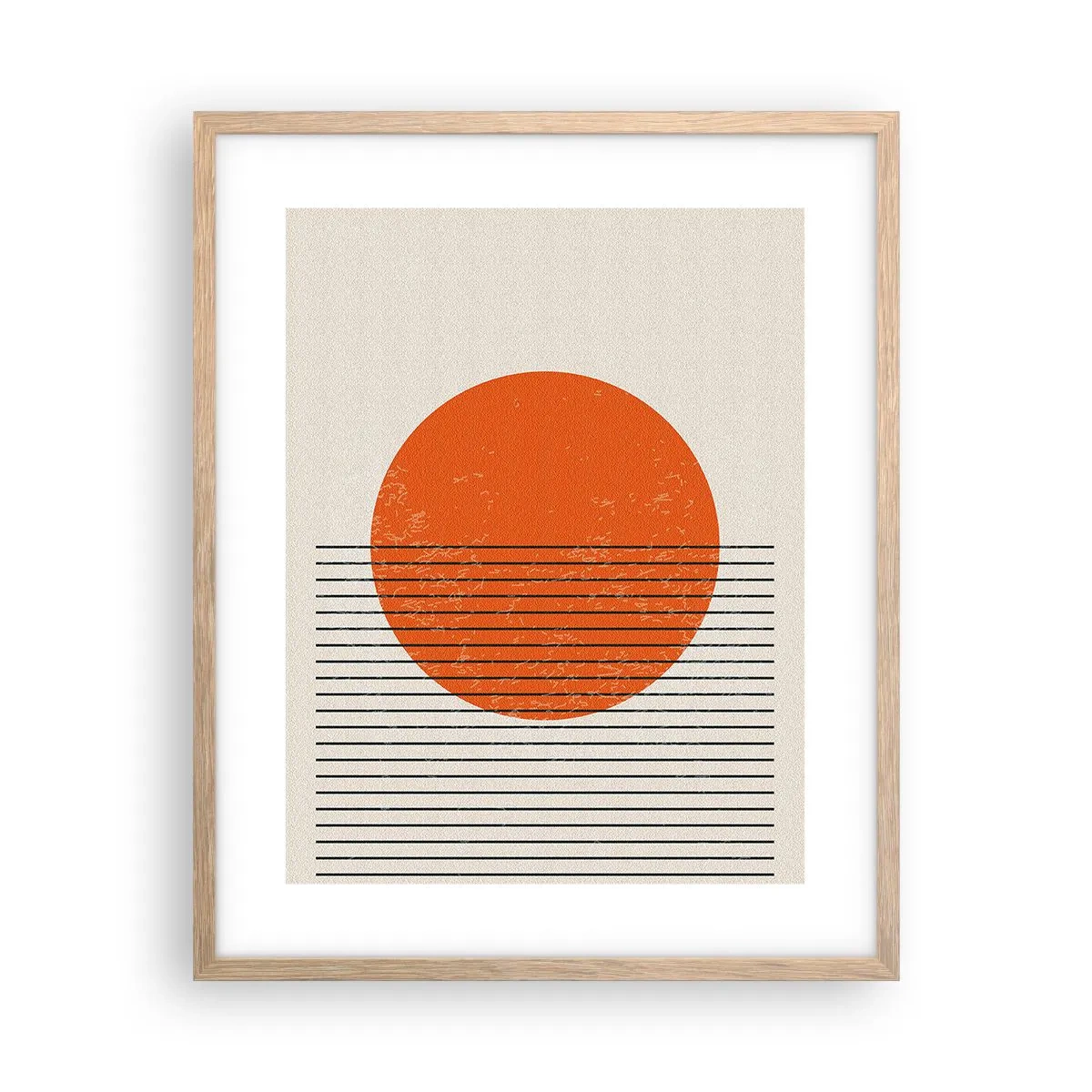 Poster în ramă de stejar deschis - Întotdeauna soarele - 40x50 cm