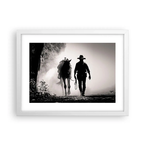 Poster în ramă albă - Texas de dimineața - 40x30 cm