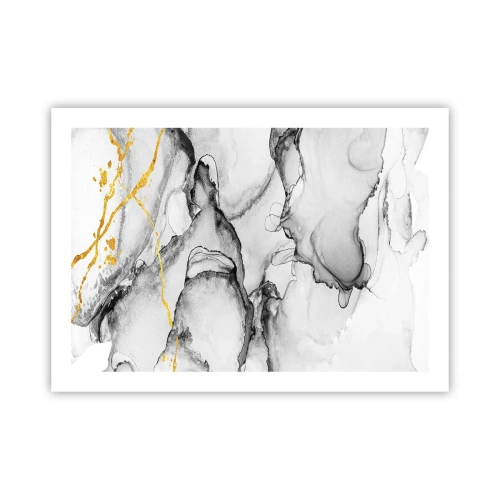 Poster - Compoziție cu motiv auriu - 70x50 cm