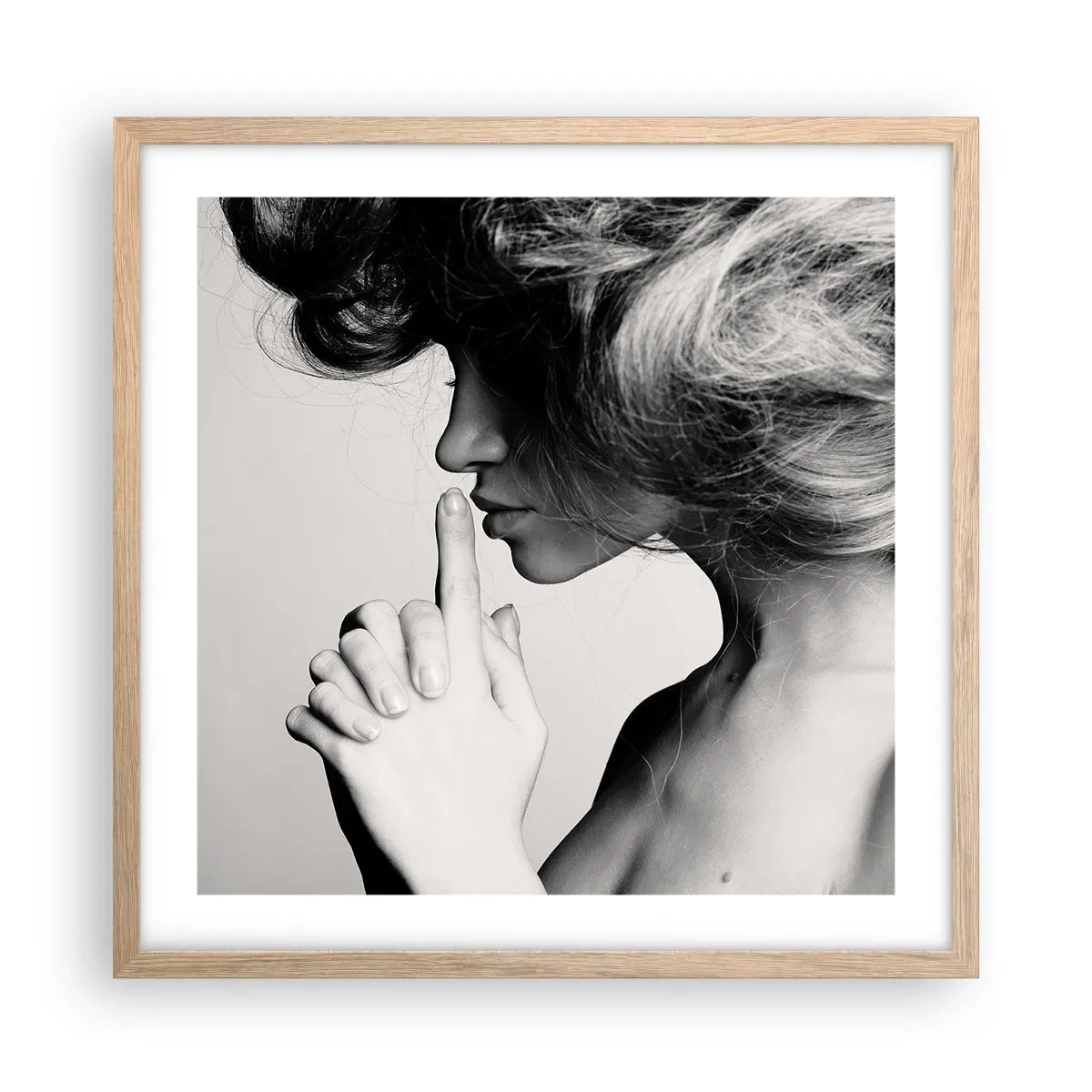 Poster în ramă de stejar deschis - Ascultă-te pe tine însuți - 50x50 cm