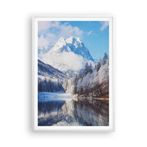 Poster în ramă albă - Veghe de zăpadă - 70x100 cm