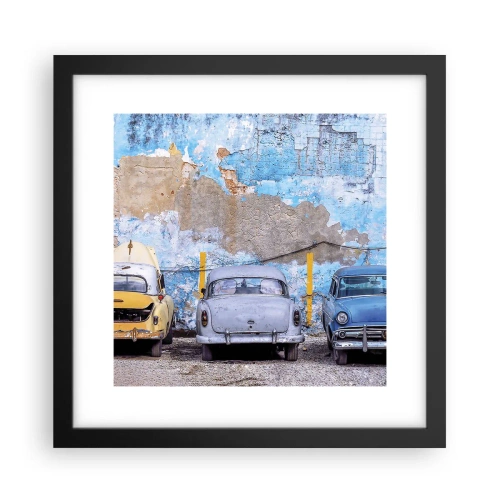 Poster în ramă neagră - Întâlnirea veteranilor - 30x30 cm