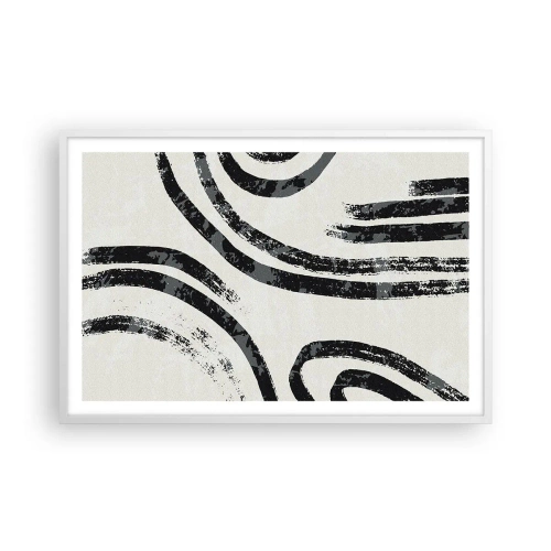 Poster în ramă albă - Pe jumătate oprit - 91x61 cm