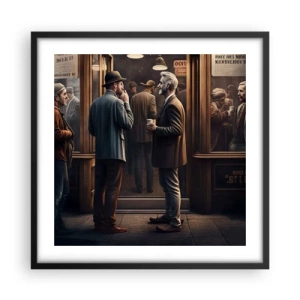 Poster în ramă neagră - Cel mai bun moment al zilei - 50x50 cm