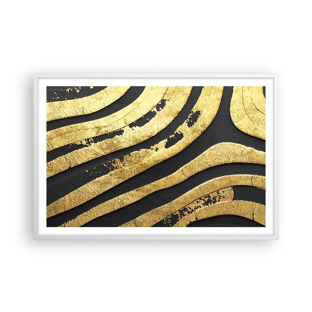 Poster în ramă albă - Totul curge - 91x61 cm