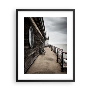 Poster în ramă neagră - Timpul s-a oprit - 40x50 cm