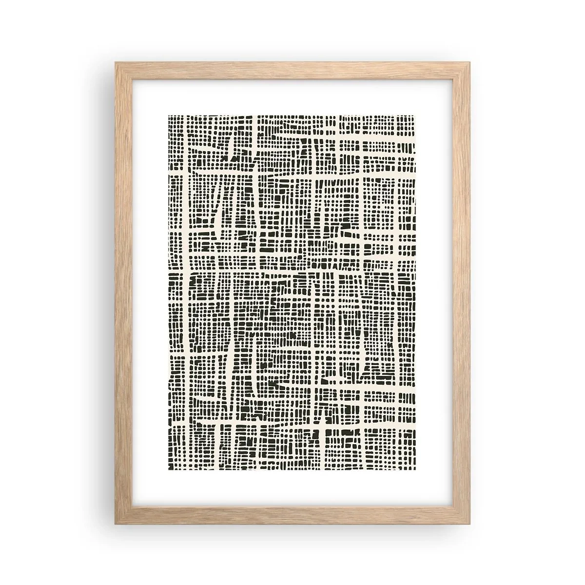 Poster în ramă de stejar deschis - O compoziție țesută - 30x40 cm