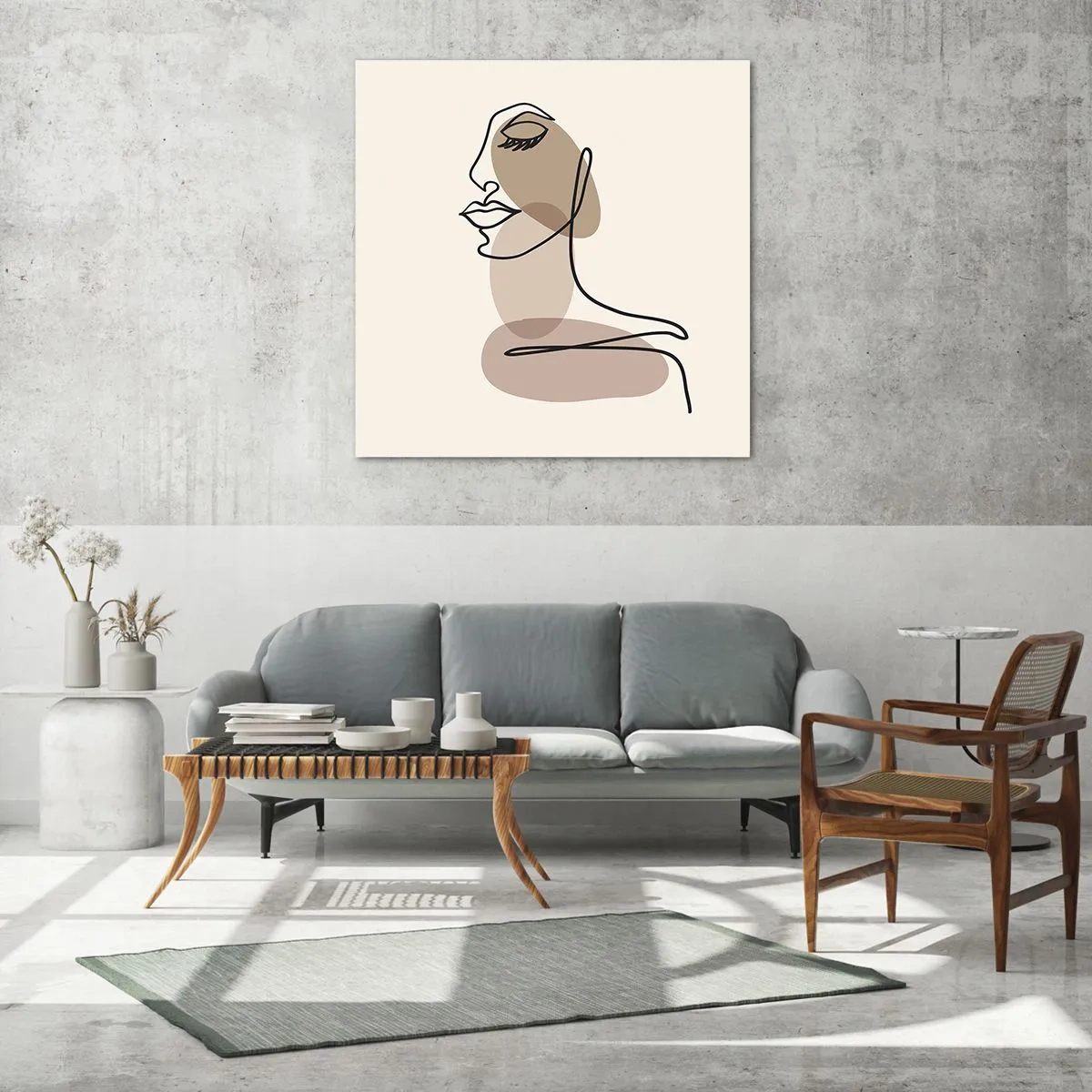 Tablou pe sticlă - Ascultându-se pe sine - 50x50 cm