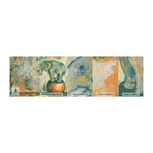 Mostră tapet Premium Canvas - Trăiască circul! - Abstracția, Elefant, Circ - 100x30 cm