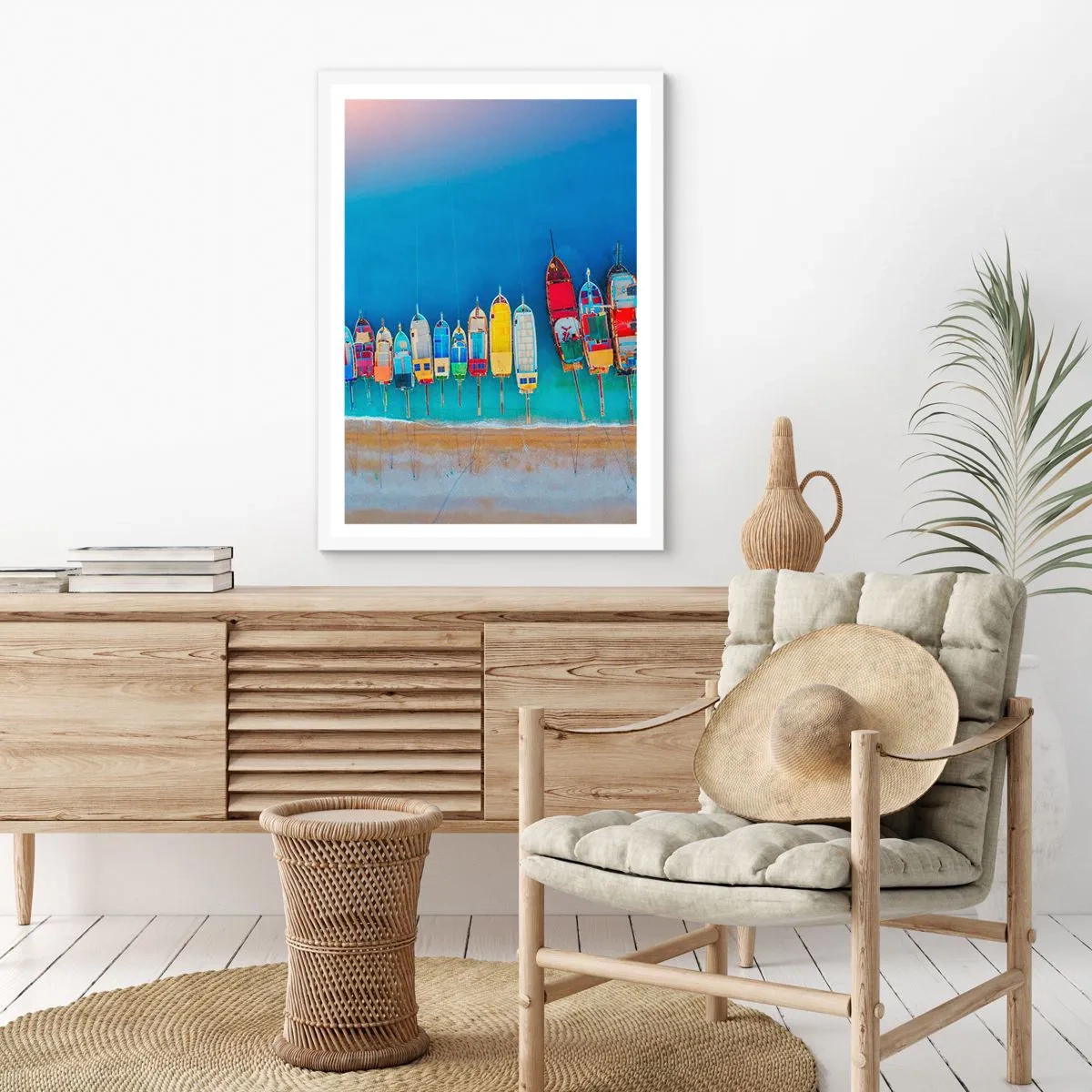 Poster în ramă albă - Din perspectiva unei păsări - 50x70 cm