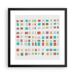 Poster în ramă neagră - Joc necunoscut - 40x40 cm