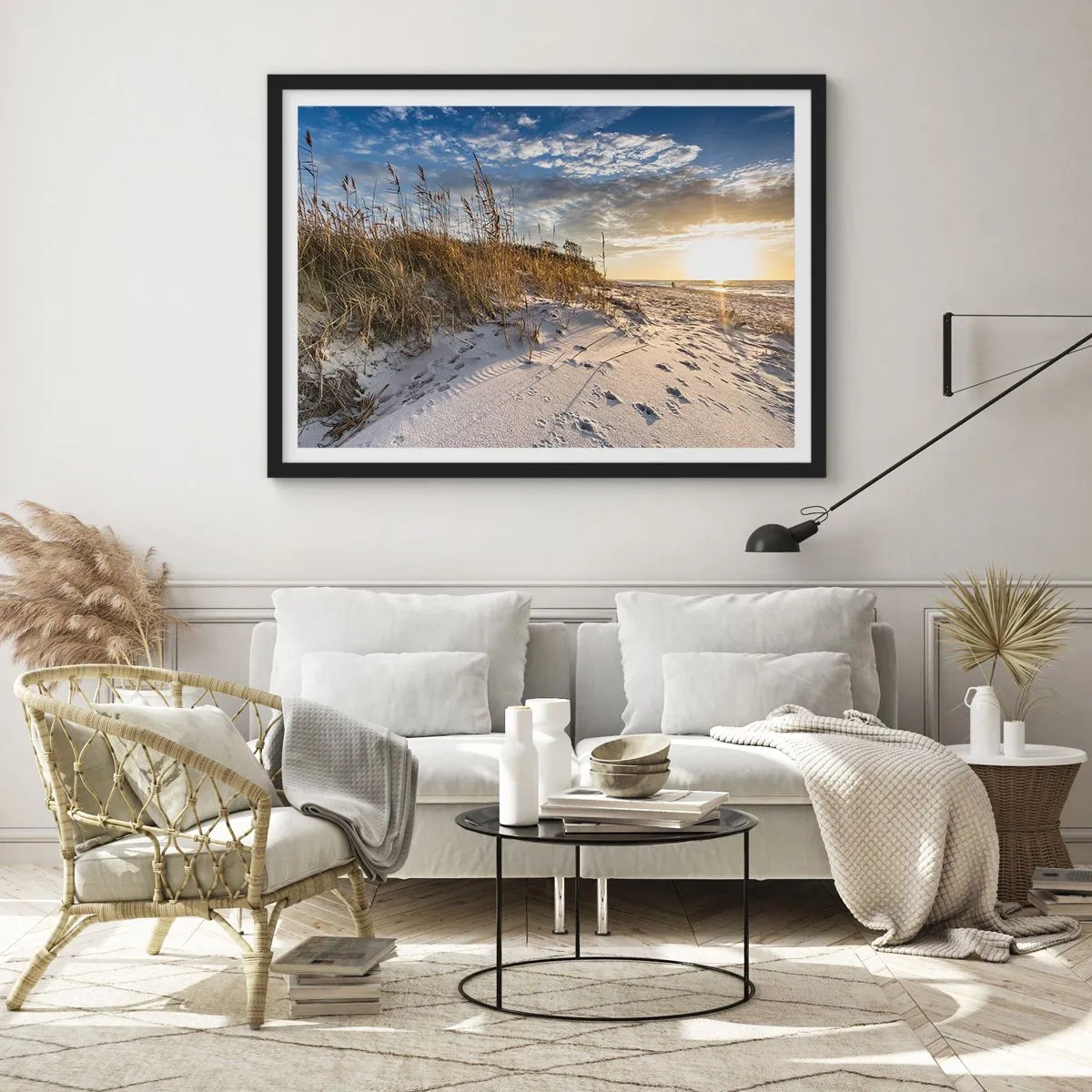 Poster în ramă neagră - Invitație la o plimbare - 100x70 cm