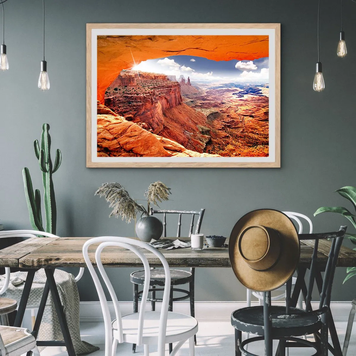 Poster în ramă de stejar deschis - Sculptat de natura însăși - 100x70 cm