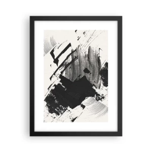 Poster în ramă neagră - Abstracție - expresie de negru - 30x40 cm