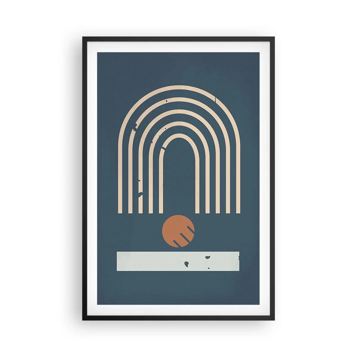 Poster în ramă neagră - Geometrie în funcție de rodie - 61x91 cm
