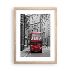 Poster în ramă de stejar deschis - Viața de zi cu zi nu trebuie să fie gri - 30x40 cm