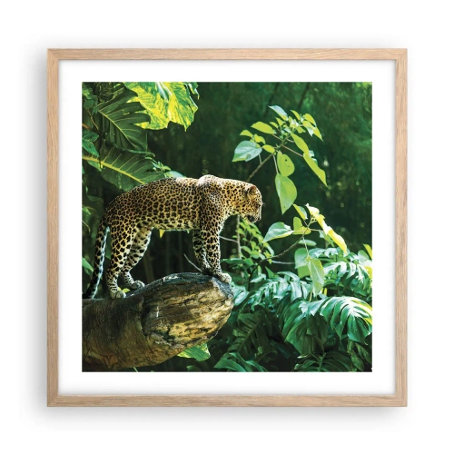 Poster în ramă de stejar deschis - La vânătoare? - 50x50 cm