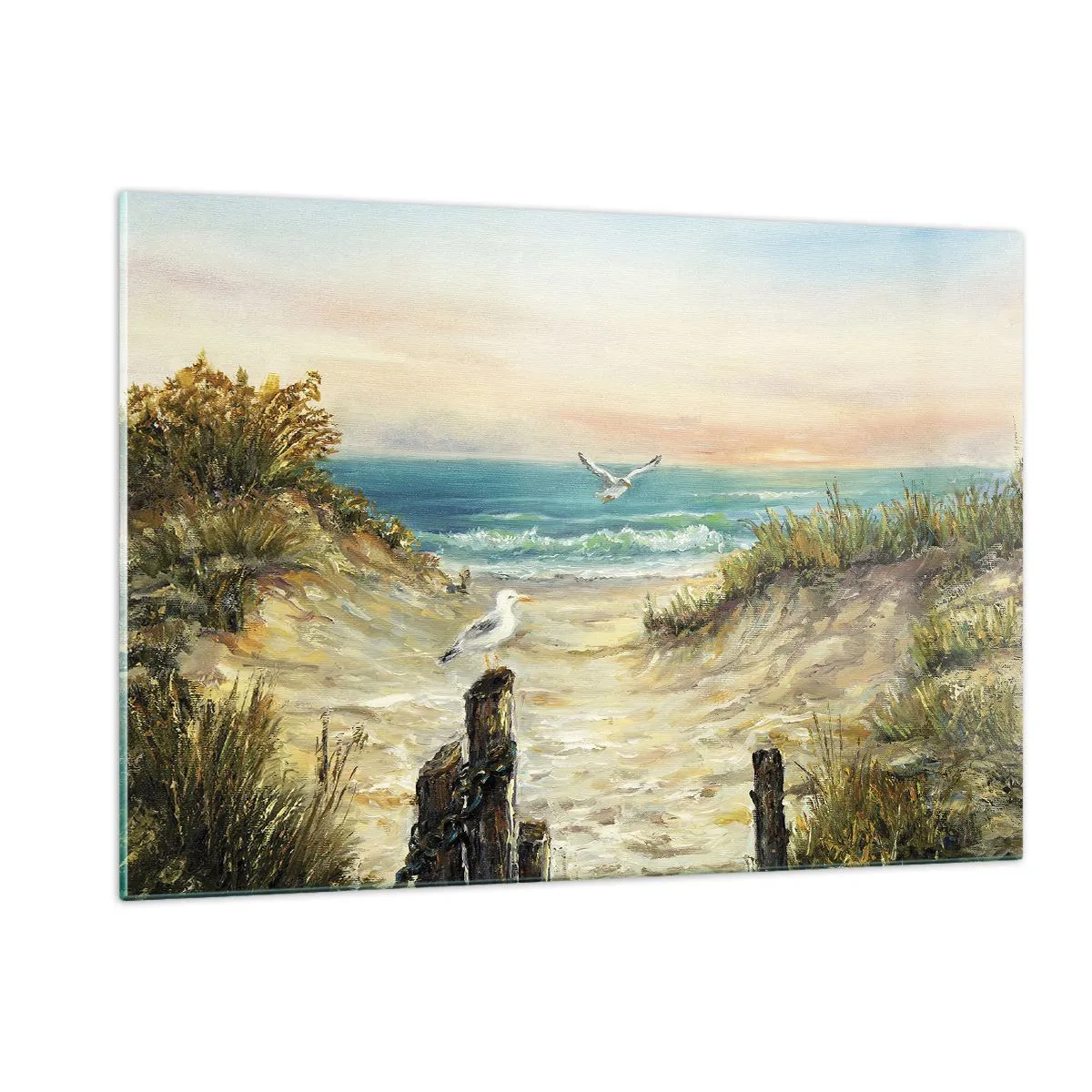 Tablou pe sticlă - Retragere fără vânt - 120x80 cm