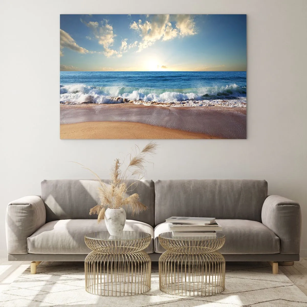 Tablou pe sticlă - Mișcare și liniște în același timp - 120x80 cm