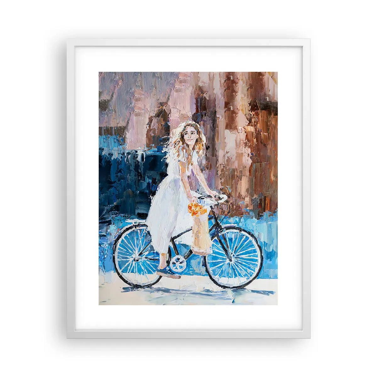 Poster în ramă albă - Bucurie de dimineață - 40x50 cm