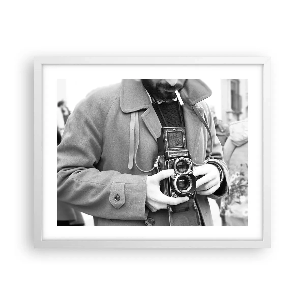 Poster în ramă albă - În stilul retro - 50x40 cm