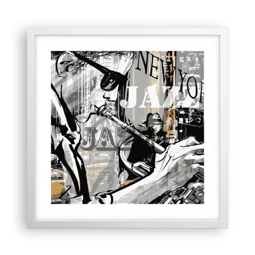 Poster în ramă albă - În ritmul New York-ului - 40x40 cm