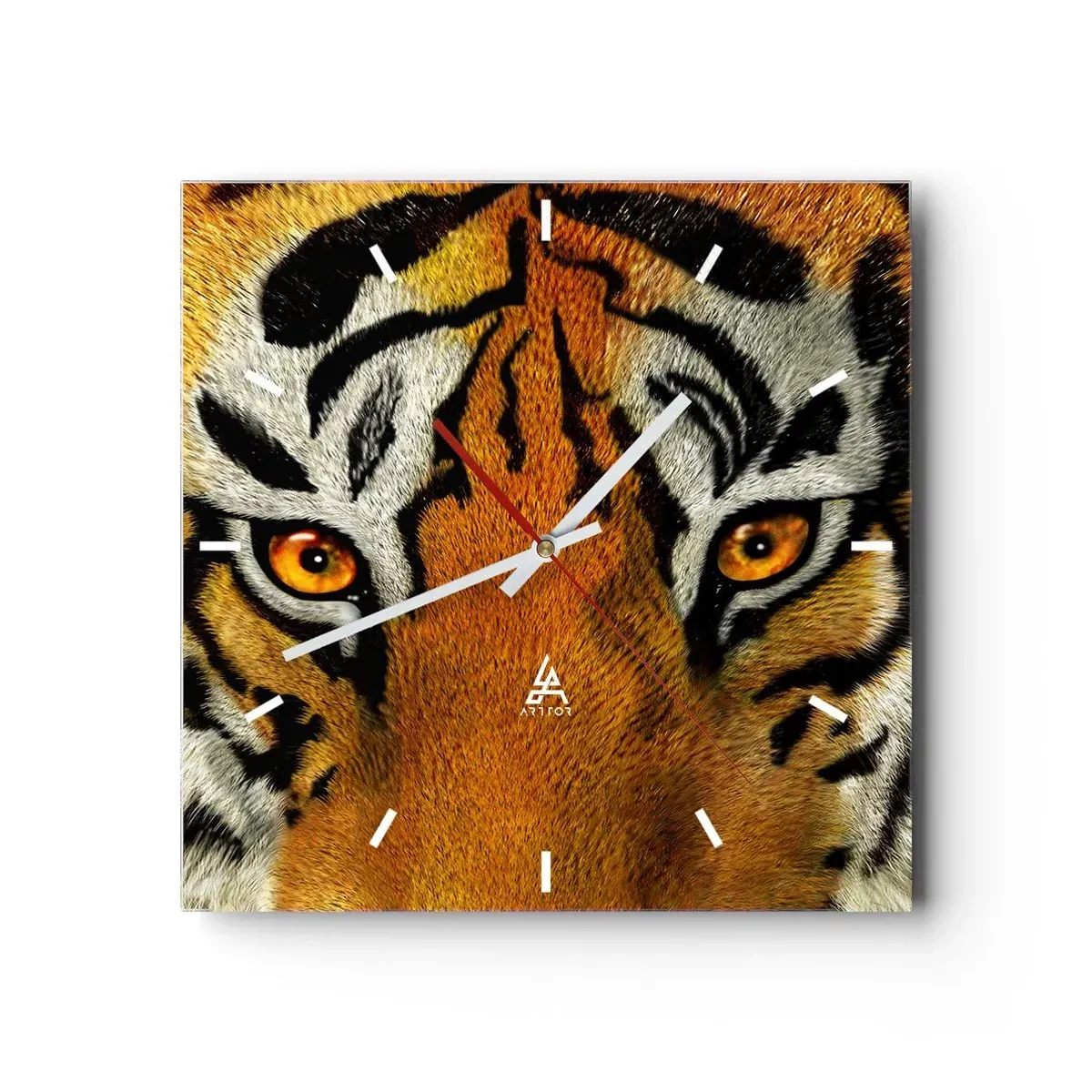 Ceas de perete - Ceas pe sticlă - Amenințător și frumos - 40x40 cm