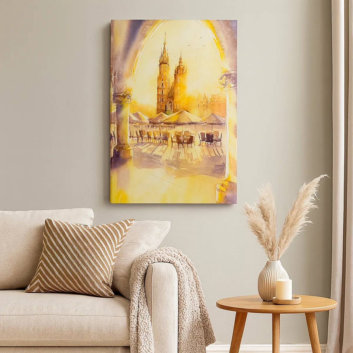 Tablou pe pânză - Răsărit în Cracovia - 50x70 cm