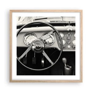 Poster în ramă de stejar deschis - Visul unui colecționar - 50x50 cm