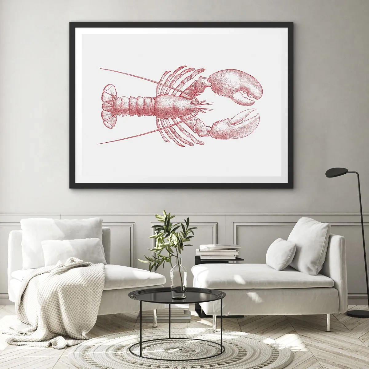 Poster în ramă neagră - Homar demn de Homer - 70x50 cm