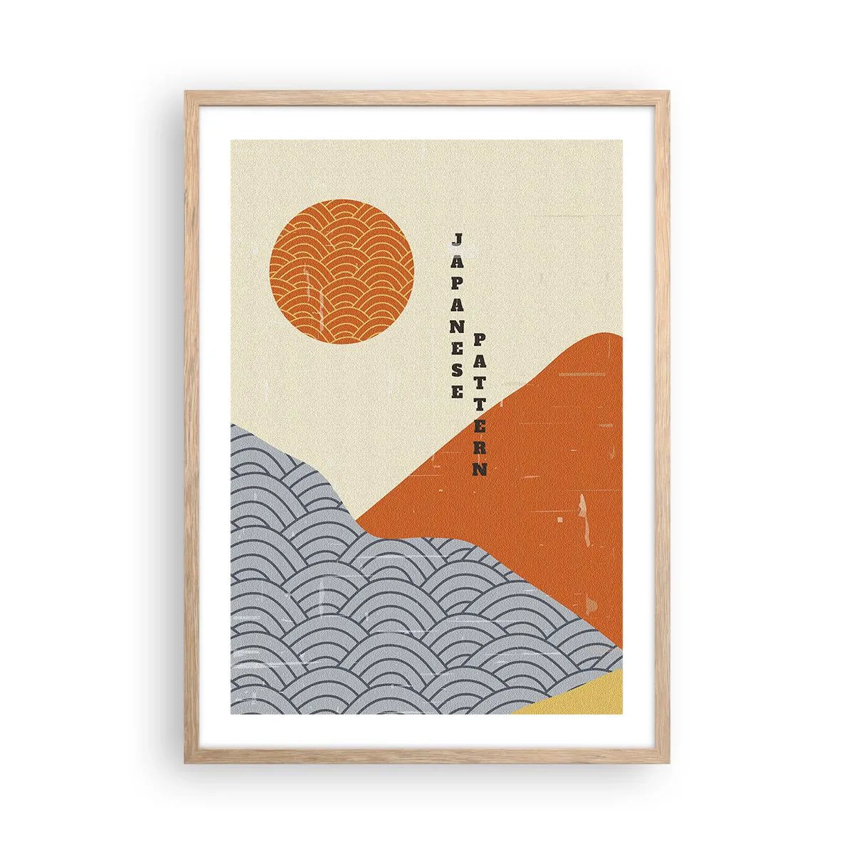 Poster în ramă de stejar deschis - În stil japonez - 50x70 cm