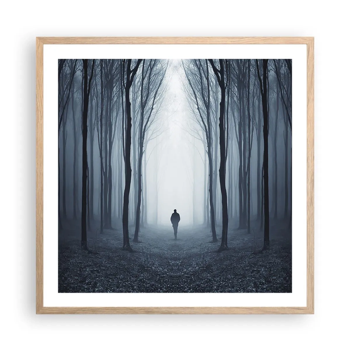 Poster în ramă de stejar deschis - Și totul este simplu și clar - 60x60 cm