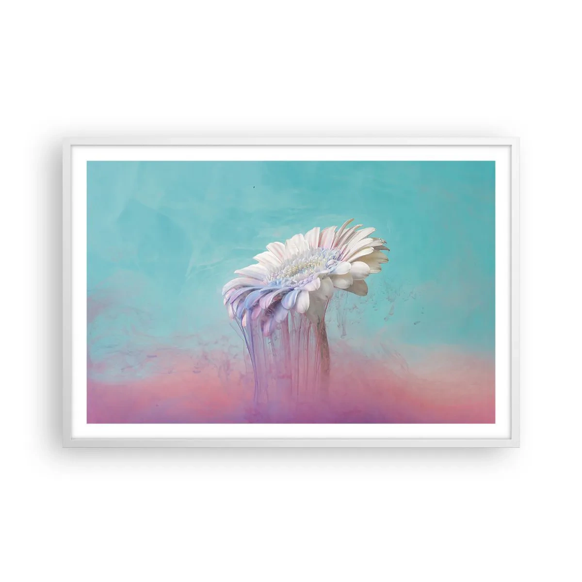 Poster în ramă albă - Viața de după flori - 91x61 cm