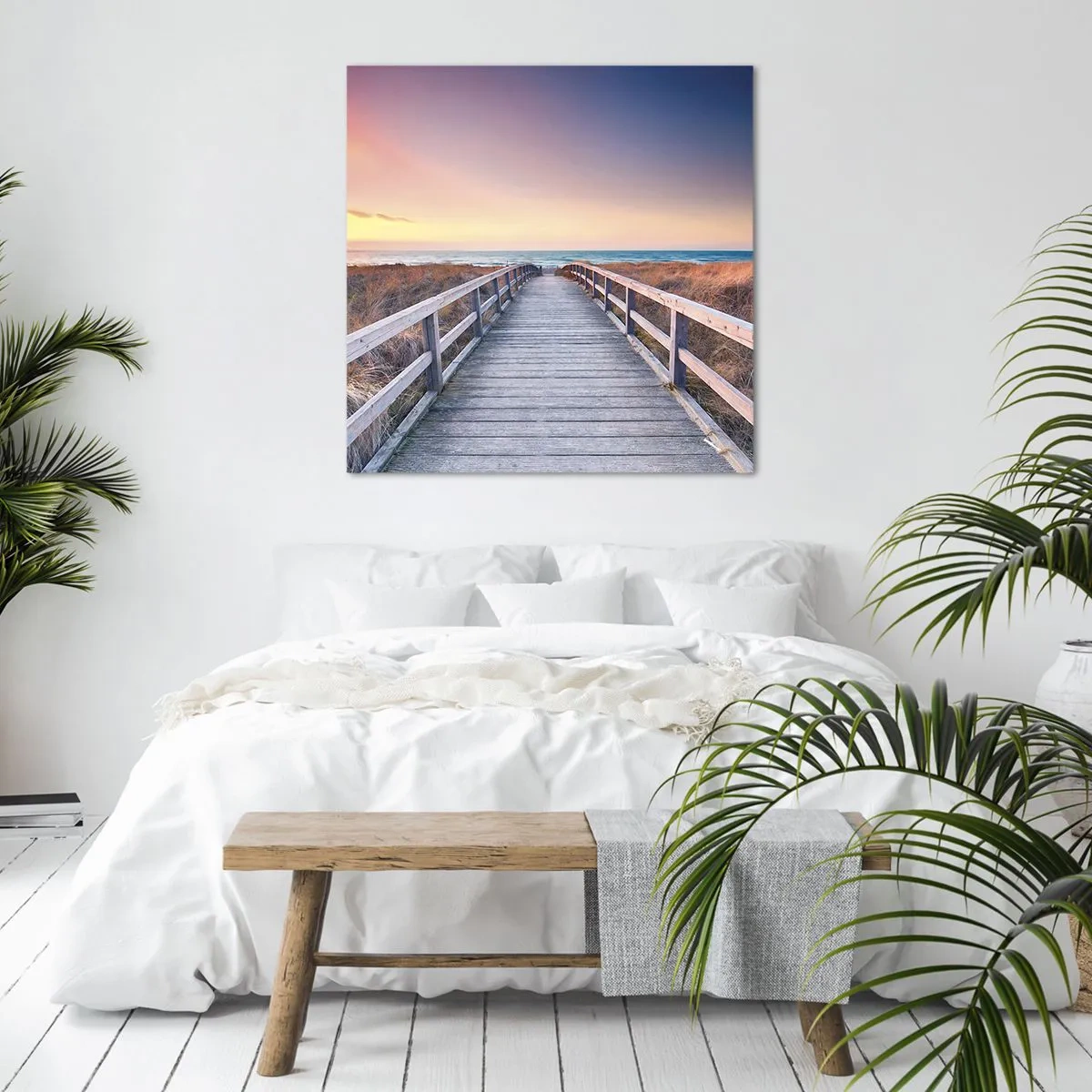 Tablou pe pânză - Aurora baltică de seară - 60x60 cm