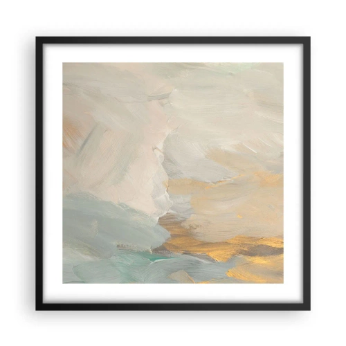 Poster în ramă neagră - Abstracție - lumea blândeții - 50x50 cm