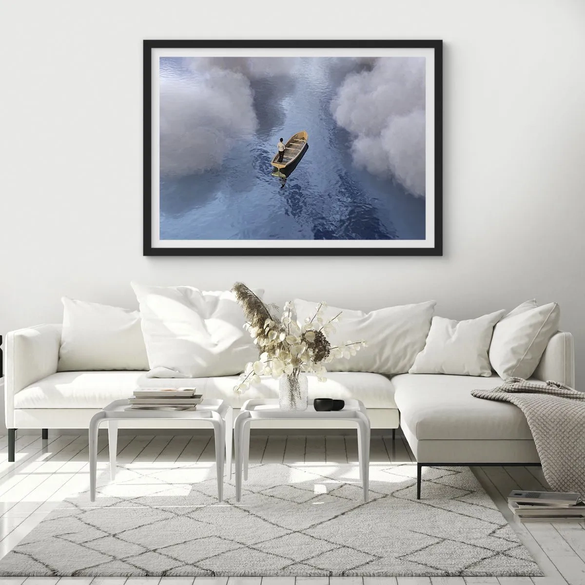 Poster în ramă neagră - Viață - călătorie - necunoscut - 70x50 cm